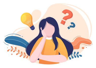 Problem and Solution in Business Solving to Look Ideas with the Concept of Teamwork Can use for Web Banner or Background Flat Illustration