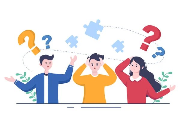Problem Solution Business Solving Look Ideas Concept Teamwork Can Use — 스톡 벡터