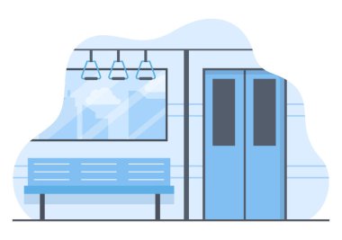 Tren Taşımacılık Sahnesi, Ayrılış ve Yeraltı Metro Platformu Arkaplan Resimlerinde Düz Arkaplan Resimleri