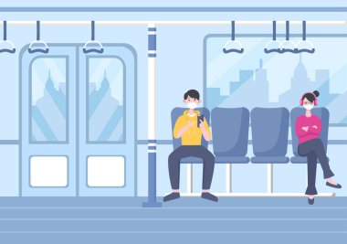 Düz Arkaplan Resimlerinde İnsan, Tren Taşımacılığı Sahnesi, Ayrılış ve Yeraltı Metro İstasyonu