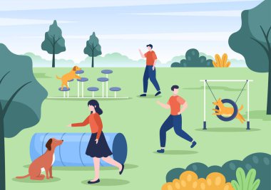 Eğitmen Hayvanlara Öğretmenlik Yapan Köpek Eğitim Merkezi ya da Düz Çizgi Çizgi Roman Çiziminde Oyun ve Atlama Yetenekleri