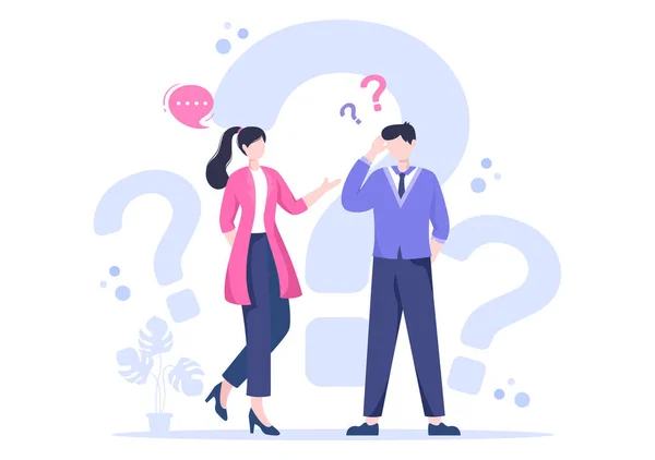 People Thinking Make Decision Problem Solving Find Creative Ideas Question — Stock Vector