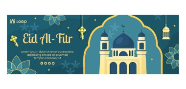 Sosyal Medya, Poster veya Tebrik Kartı için Kare Arkaplan Düzenlenebilir Flat Tasarım Şablonu Mübarek Kapak Şablonu Mutlu Bayramlar