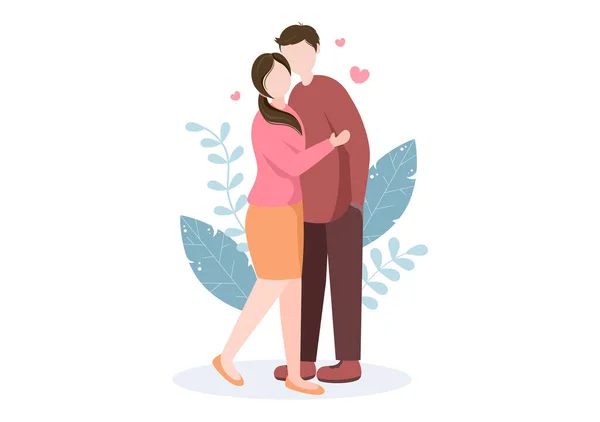 Love Sign Vector Cartoon Background Illustration Self Care Valentines Yourself — 스톡 벡터