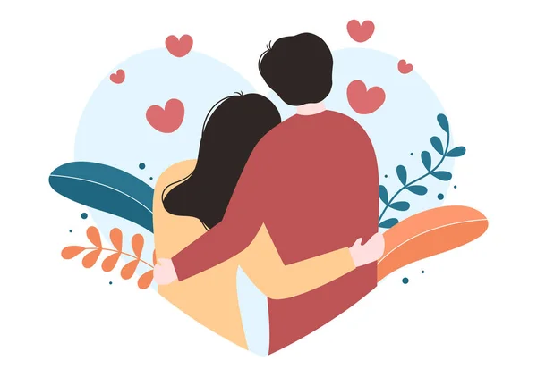 Love Sign Vector Cartoon Background Illustration Self Care Valentines Yourself — 스톡 벡터