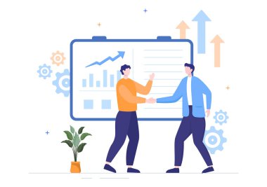 Finansal Analiz, İstatistik veya Flat Çizgi Filmlerdeki Şirket Performansı İçin İşletme Planı Danışmanlık