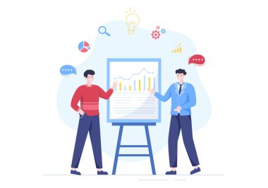 Finansal Analiz, İstatistik veya Flat Çizgi Filmlerdeki Şirket Performansı İçin İşletme Planı Danışmanlık