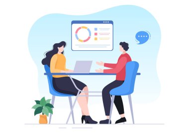 Finansal Analiz, İstatistik veya Flat Çizgi Filmlerdeki Şirket Performansı İçin İşletme Planı Danışmanlık