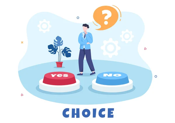 Faça Sua Escolha Escolha Ilustração Estrada Sucesso Certo Várias Direções — Vetor de Stock