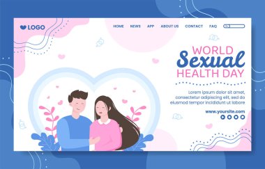 World Sexual Health Day Social Media Landing Page Template Flat Cartoon Background Vector Illustration