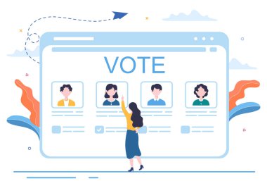 Political Candidate Cartoon Hand Drawn Illustration with Debates Concept for Promotion, Election Campaign, Active Discussion and Get Votes