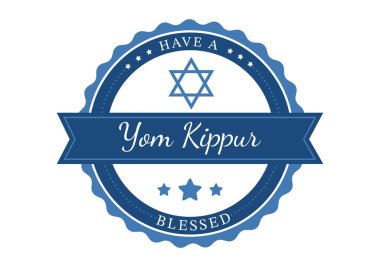 Yom Kippur Celebration Hand Drawn Cartoon Flat Illustration to Day of Atonement in Judaism on Background Design