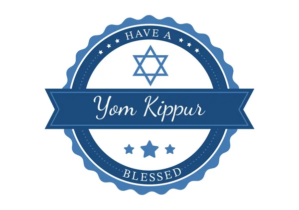 Yom Kippur Celebration Hand Drawn Cartoon Flat Illustration Day Atonement — Wektor stockowy