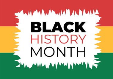 Black History Month Template Hand Drawn Cartoon Flat Background Illustration of African American Holiday to Promote Suitable for Poster Design