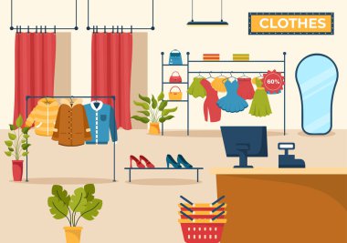 Kadınlar için Moda Giyim Mağazası El Şablonu Çizim Çizimi Çizim Çizimi Alışveriş Ürünleri Kumaşı veya Elbise Tasarımı