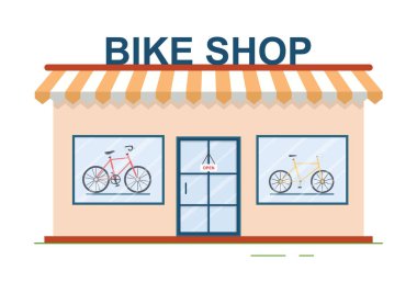 Alışverişçilerle Bisiklet Dükkanı Bisiklet, Aksesuar ya da Şablon El Çizimi Çizim Çizimi Çizimi Çizim Ekipmanı