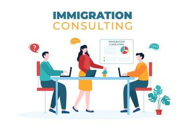 Göçmenlik Danışmanı Şablon El Çizimi Çizim Çizimi Çizimi Çizim Çizimi Hareketi Yapacak Kişilere Tavsiye Verme Danışmanı