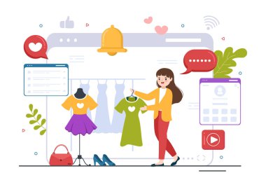Moda ve Güzellik Blog 'u ile Blogcular Moda Giysilerinin, Kozmetik' in ya da Çizim Elleri Çizim Şablonundaki Makyaj Eğilimlerinin Videolarını Gözden Geçirdiler
