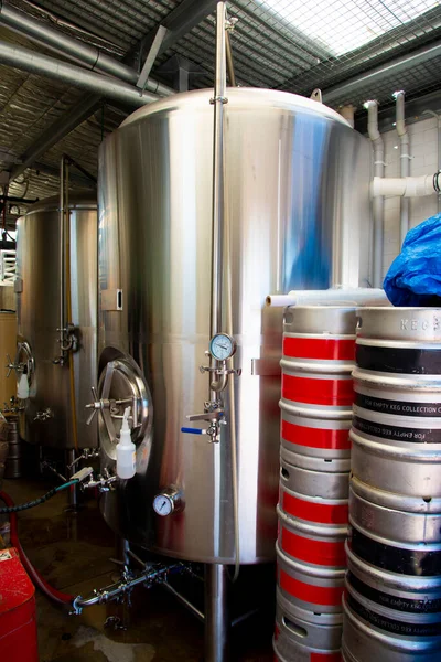 Industrial Vessel Beer Fermentation — Stock Photo, Image