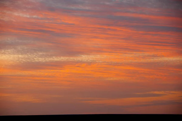 Перисто Шаруваті Захід Сонця Глибинці — стокове фото