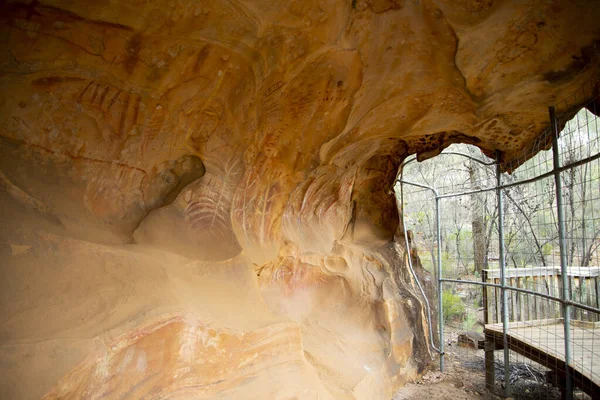 Prehistorische Grotschilderingen Van Arkaroo Rock Zuid Australië — Stockfoto