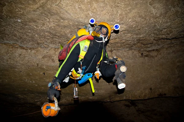 Scuba Equipment Cave Diving — 图库照片