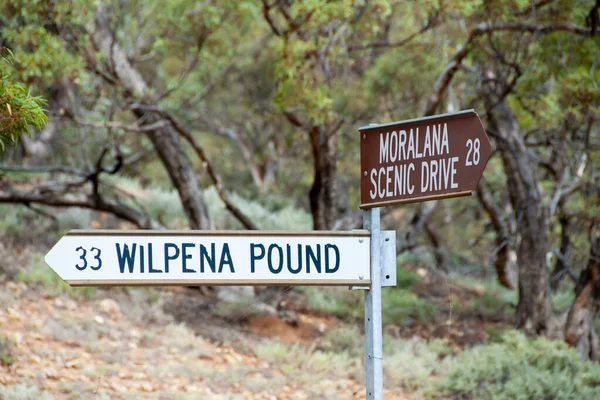 Wilpena Pound Sign Flinders Ranges Australia — Foto de Stock