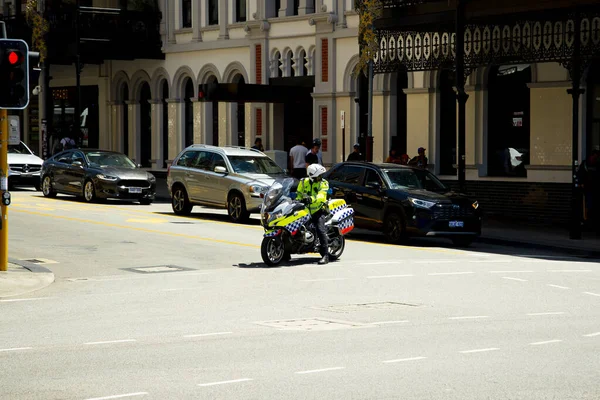 Perth Australia November 2021 Traffic Enforcement Police Motorcycle City — ストック写真