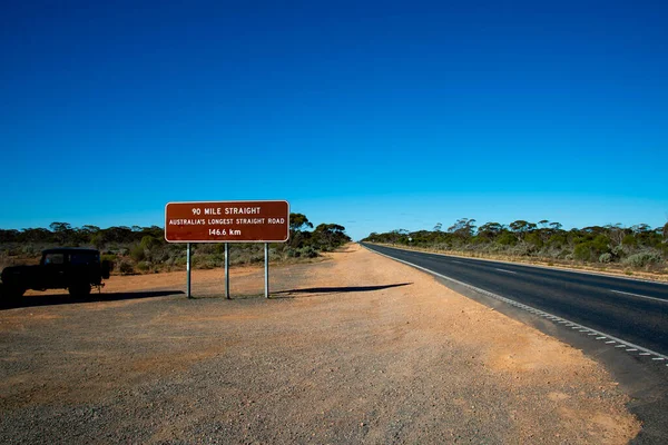 Camino Recto Más Largo Australia — Foto de Stock