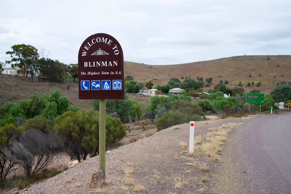 Ciudad Blinman Welcome Sign Australia — Foto de Stock