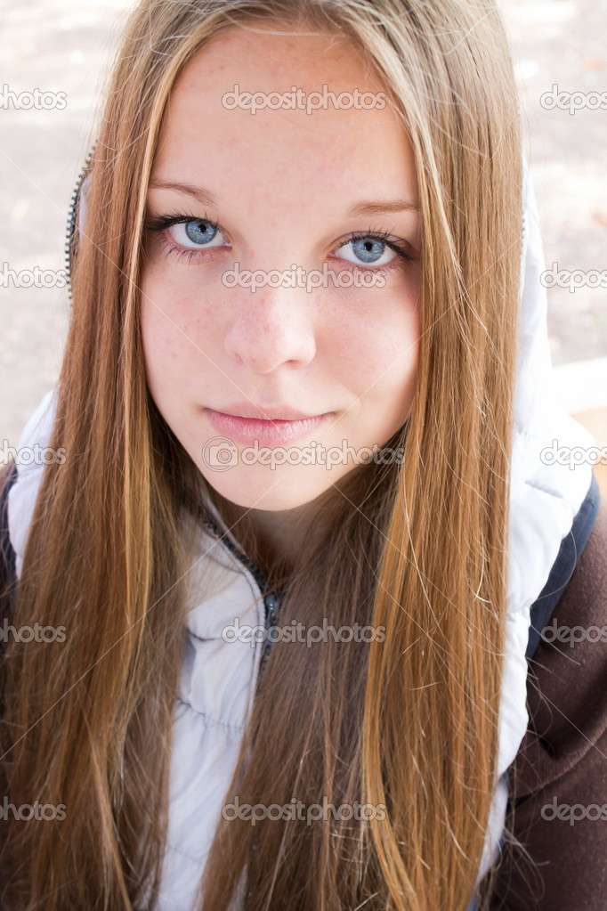 Beautiful girl with long hair