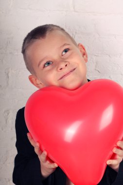 bir kalbi rüya çocuk balon şeklinde