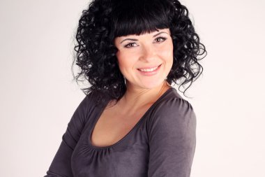 Beautiful curly brunette
