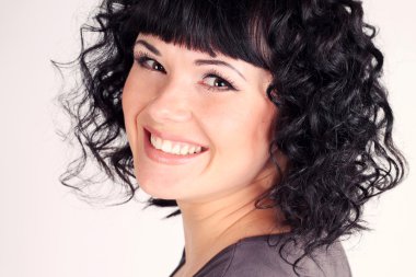 Beautiful curly brunette