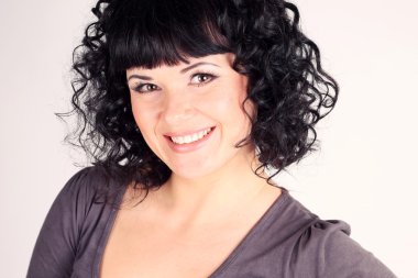 Beautiful curly brunette