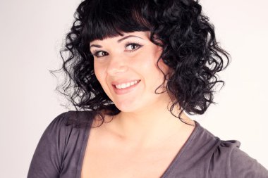 Beautiful curly brunette