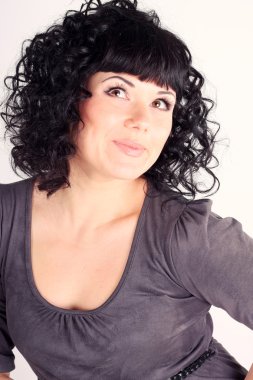 Beautiful curly brunette