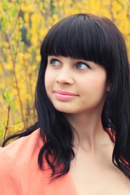 sonbahar güzel kız portresi