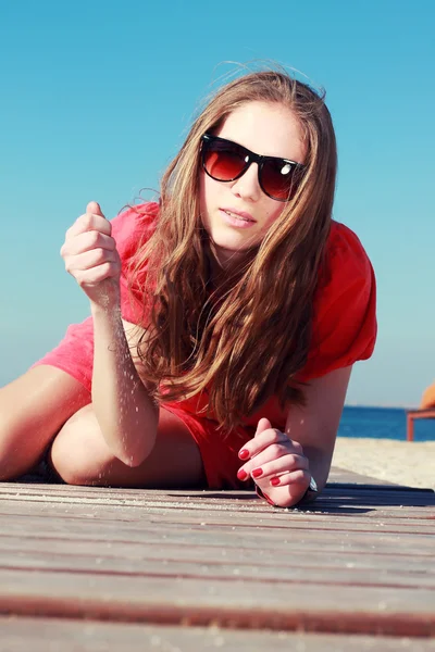 Young girl in a summer style — Stock Photo, Image