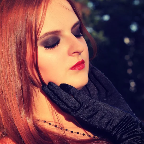 Gothic Girl für den Tag der Toten — Stockfoto