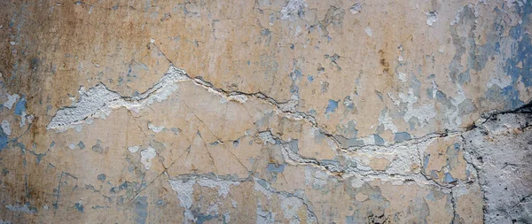 Texture Old White Wall Cracks — Stockfoto