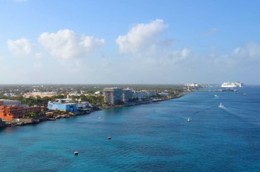 Güney Meksika kıyı şeridi manzarası