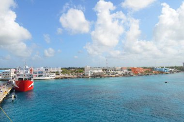 Güney Meksika kıyı şeridi manzarası