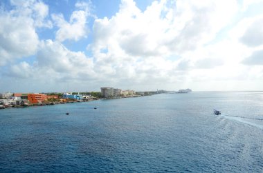Güney Meksika kıyı şeridi manzarası