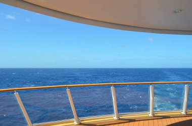 view of the Atlantic ocean from the deck of a cruise ship