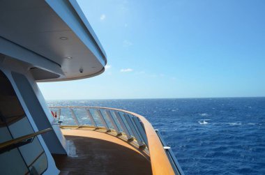 view of the Atlantic ocean from the deck of a cruise ship
