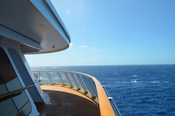 View Atlantic Ocean Deck Cruise Ship — Stok fotoğraf