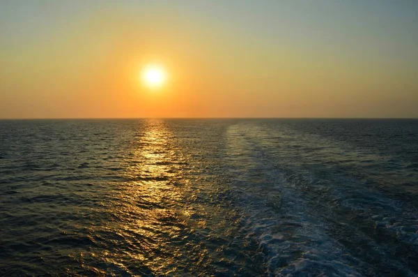 beautiful sunset over the gulf of Mexico from a cruise ship