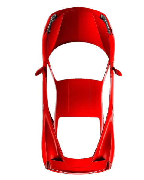 Red car view from above — Stock Photo, Image