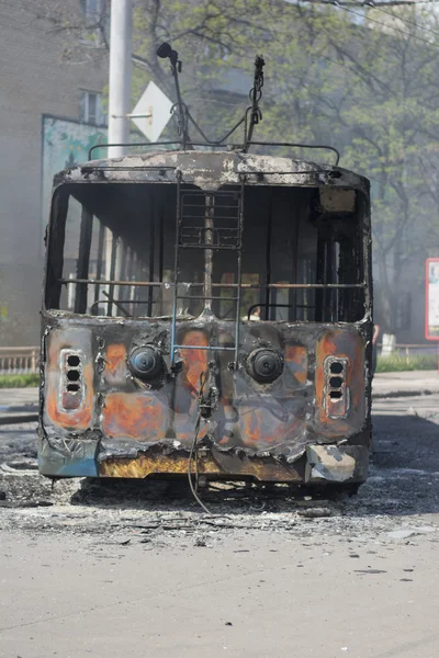 Guerra en Ucrania ciudad Kramators 'k Imágenes de stock libres de derechos